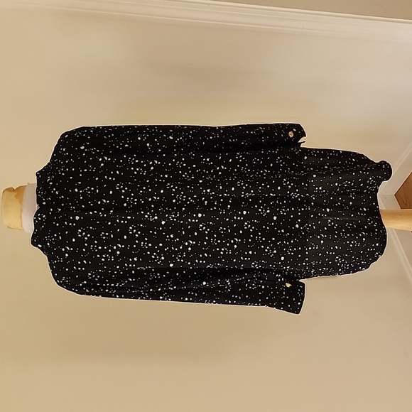 Terra &Sky SZ 0X/ 14W black multi long sleeve blouse. - Picture 4 of 9